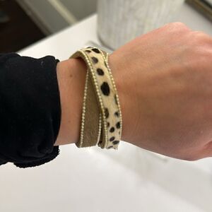 Cheetah Print Magnetic Wrap Bracelet Trendy